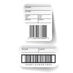 Barcode label template vector N2