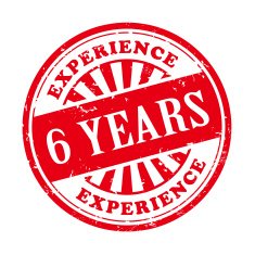6 years experience grunge rubber stamp N2