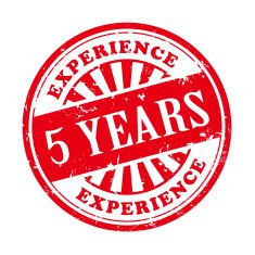 5 years experience grunge rubber stamp