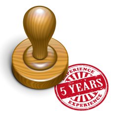 5 years experience grunge rubber stamp N2