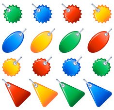 Label tag icon set