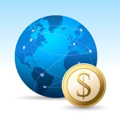Globe and Dollar coin