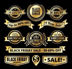 Black Friday Golden Badge Set N4