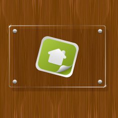 House on wooden texture