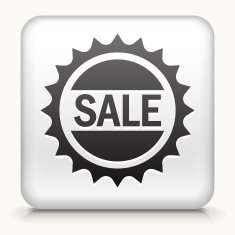 Square Button with Sale Badge