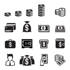 Money icon set N7