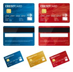 Vector credit card set