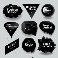 ?Fashion sale speech bubbles set N2