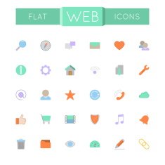 Vector flat web icons N2
