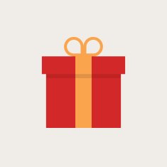 Gift box flat icon vector illustration