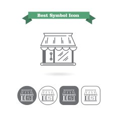 Shop building icons N2
