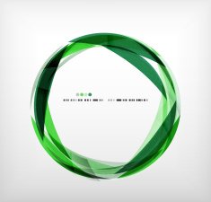 Green ring - business abstract bubble N10