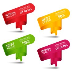Collection colorful sale banners