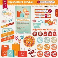 sale labels banner icons