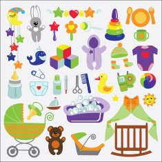 Newborn Baby items set collection Baby shower N2
