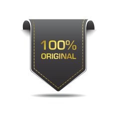 100 Percent Original Gold Black Label Icon Vector Design