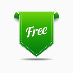 Free Product Green Label Icon Vector Design