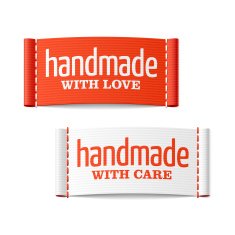 Handmade with love and care labels