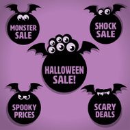 Scary Little Flying Monster Halloween Sale Icons