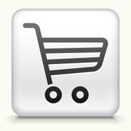 Square Button with Shopping Cart N9