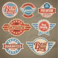 Retro vintage label set