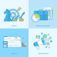 Set of line concept icons for business N2