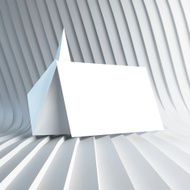 Empty white business card 3d vector illustration