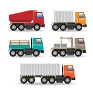 Vector modern cargo trucks N2