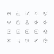 Outline vector icons for web and mobile N24