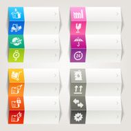 Rainbow - Logistic and Shipping icons Navigation template N2