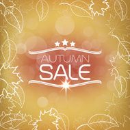 Autumn sale vector background N4