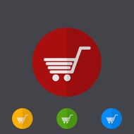 Vector modern circle icons set on gray N29