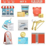 Vector Shopping Icons Set 5