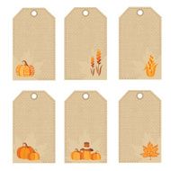 Set of thanksgiving day price tags