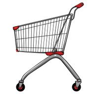 vector trolley for shopping