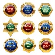 Golden Sale Labels