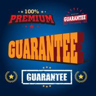 guarantee header letter - vector
