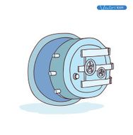 Safe icon hand drawn vector illustration N8