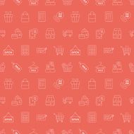 Shopping line icon pattern set N10