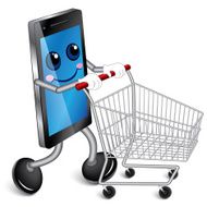 EShop Smartphone and Shopping Car