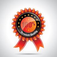 Premium Quality Labels Illustration with shiny styled design