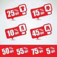 Special offer bubbles or tags