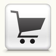 Square Button with Shopping Cart N10
