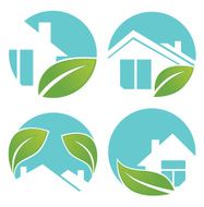 ector set of peaceful and ecological city homes
