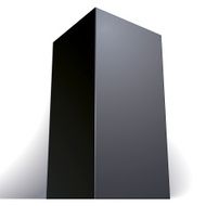 Realistic black package box for products put your design over N2