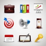 Realistic Business Icons N2