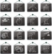 Cargo shipping and logistic icons