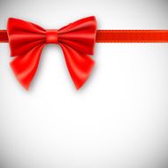 Red ribbon with bow N3