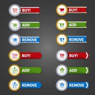 Shopping glossy stickers