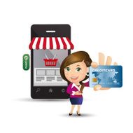 People Set - E-shopping Businesswomen Online shopping N2